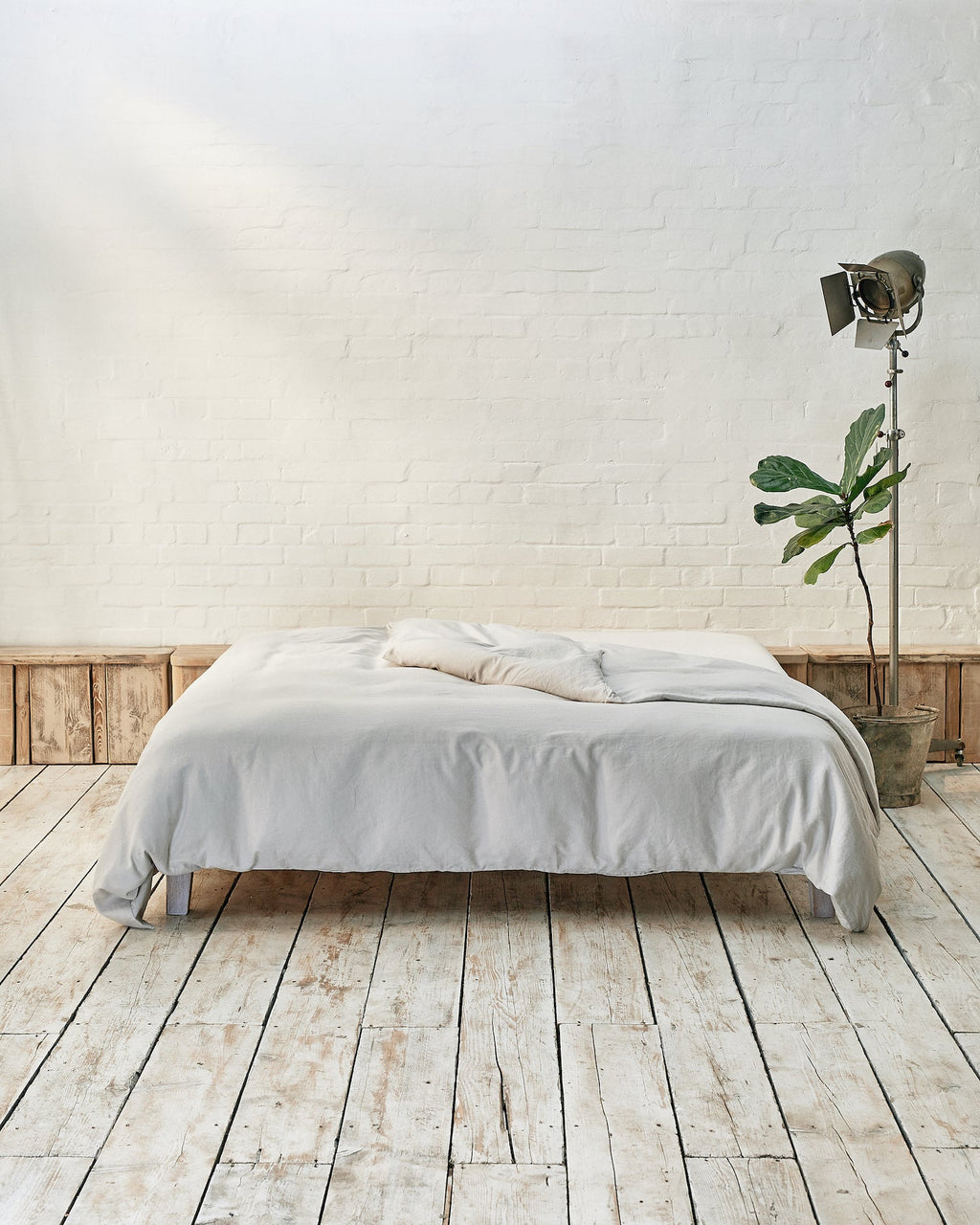 light grey cotton duvet cover