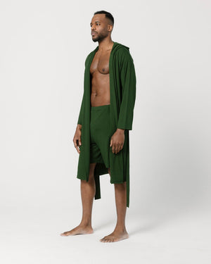 Dark Green Hooded Robe