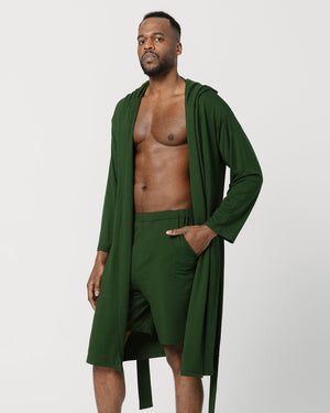 Dark Green Hooded Robe