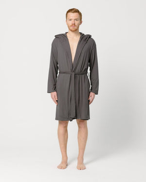 Dark Grey Hooded Robe