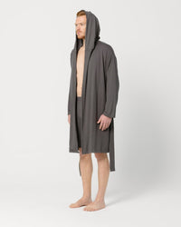 Dark Grey Hooded Robe