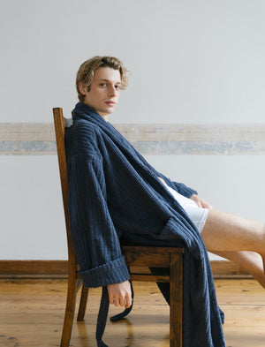 Graphite Blue Bathrobe