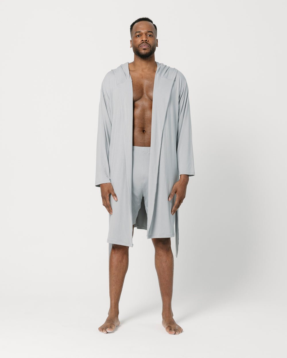 Grey Hooded Robe