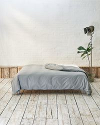 light grey and white striped duvet cover