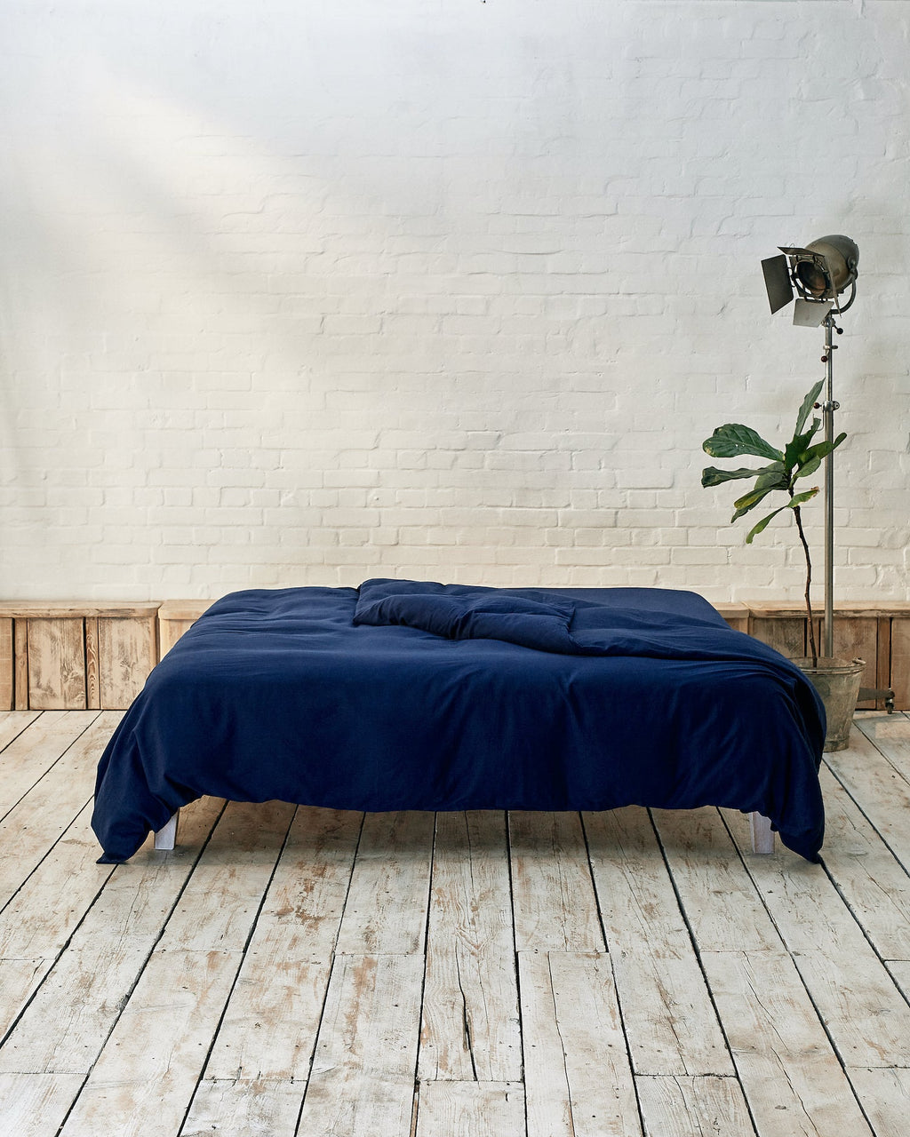 navy blue cotton duvet cover