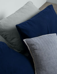 Navy Herringbone Cushions