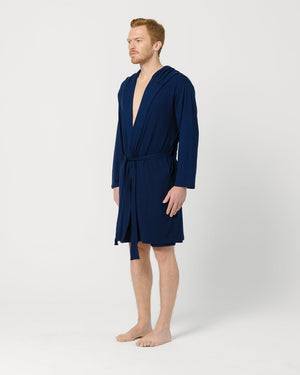 Navy Hooded Robe