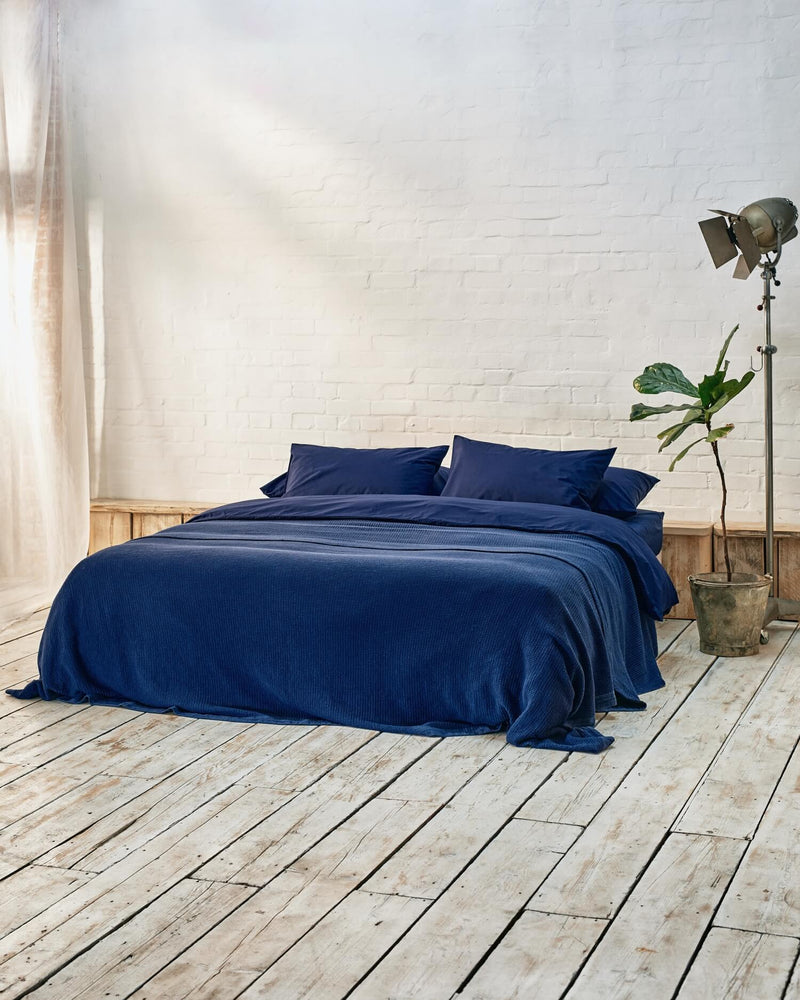 Navy Luxe Bedding Set