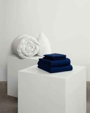 Navy Luxe Bedding Set